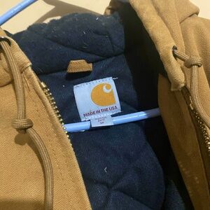 Carhart jacket. Keep you nice and warm when it’s really cold during the winter.